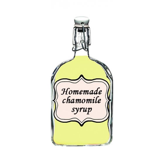 Homemade chamomile syrup