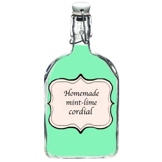 Cordial di menta e lime artigianale