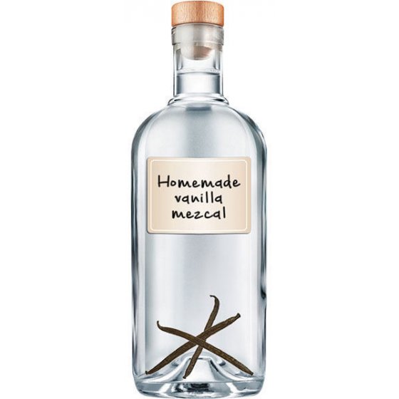 Homemade vanilla mezcal
