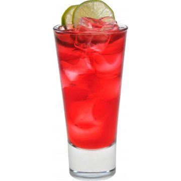 Rum with cranberry juice