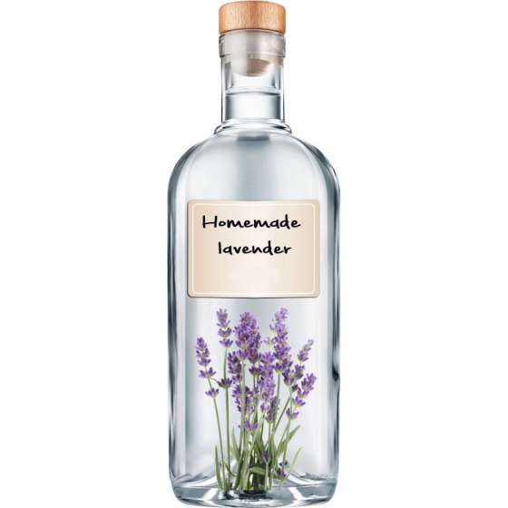 Homemade lavender gin
