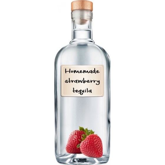 Homemade strawberry tequila